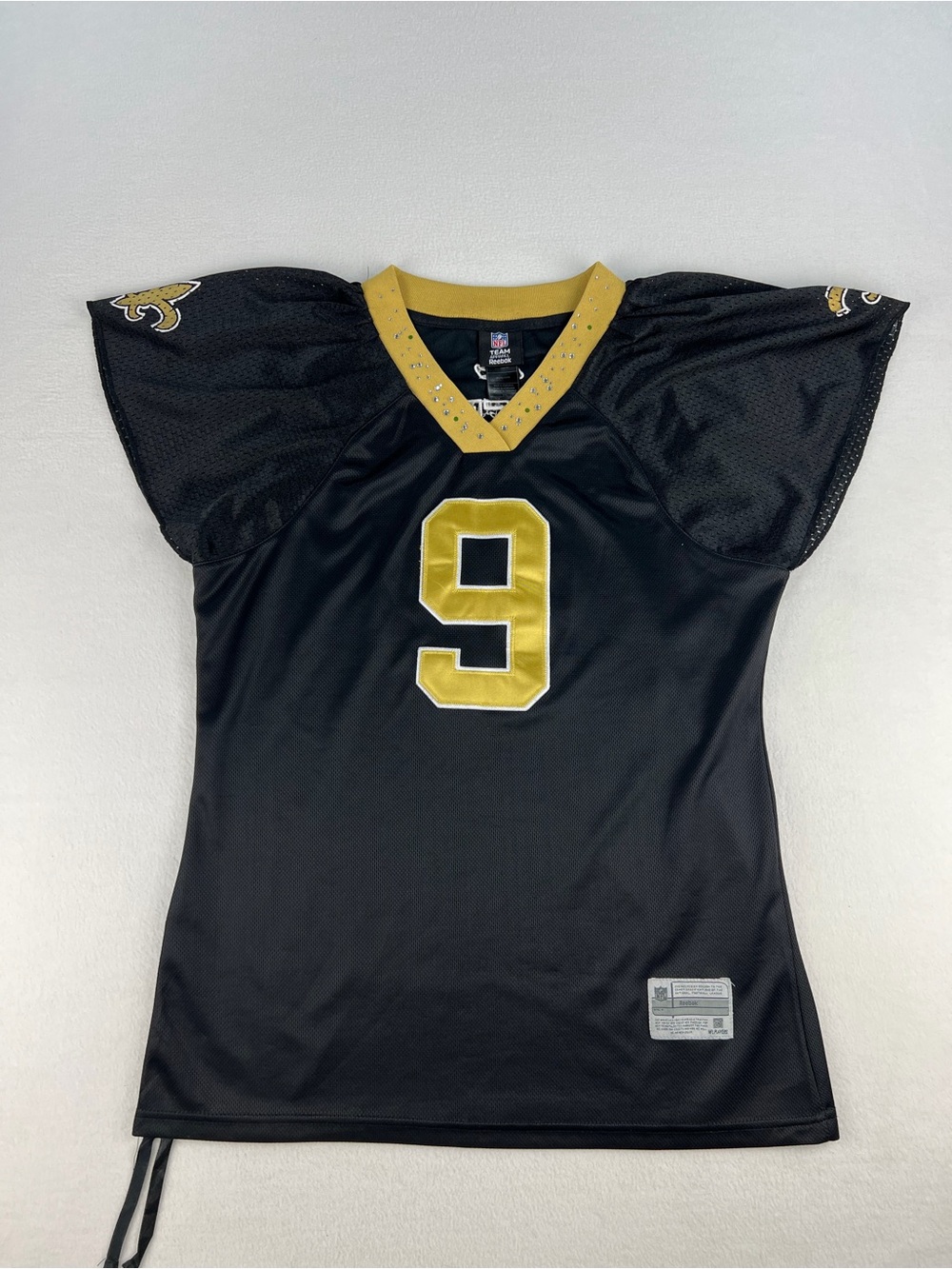 Y2K Reebok Wmns New Orleans Saints Drew Brees #9 “Her Glow” Jersey Size XXL
